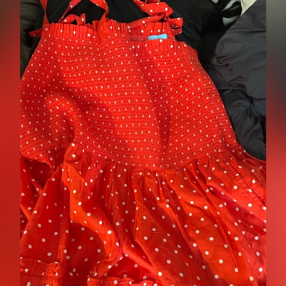 Draper James Red Smocked Tiered Dress - Picture 3 of 6